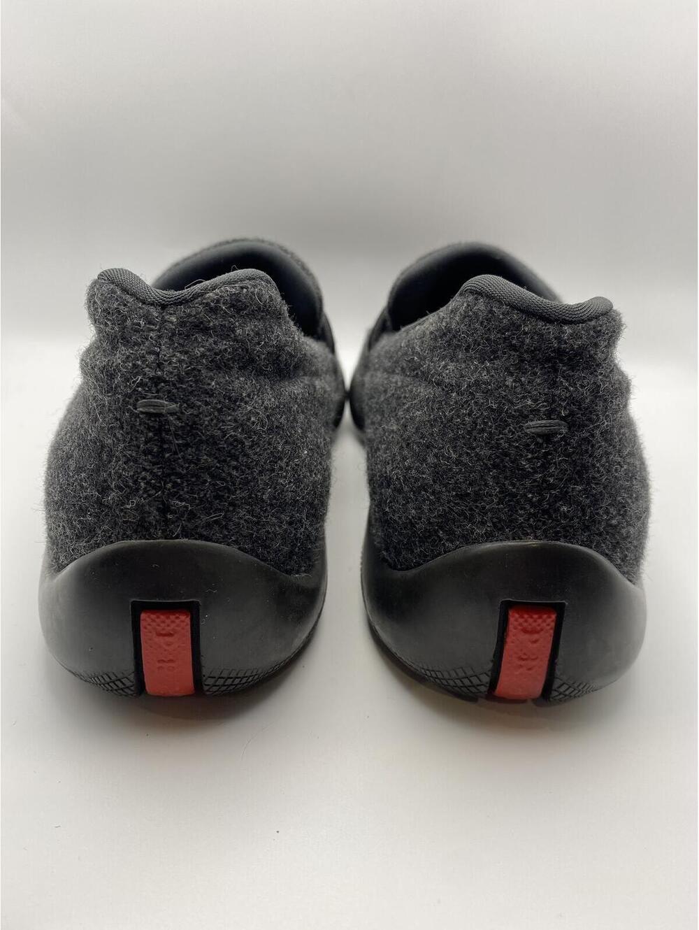 Prada Gray Wool Slip-On Shoes with Vibram Sole - Picture 8 of 8
